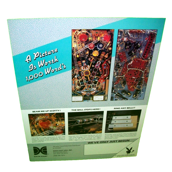 Time Machine Pinball Flyer 1988 Original Flipper Game Retro Vintage Artwork - Picture 3 of 3